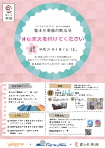 なまえを付けてくださいポスター【4月7日締切】